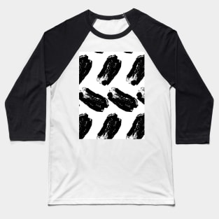 Black bold strokes on a white background Baseball T-Shirt